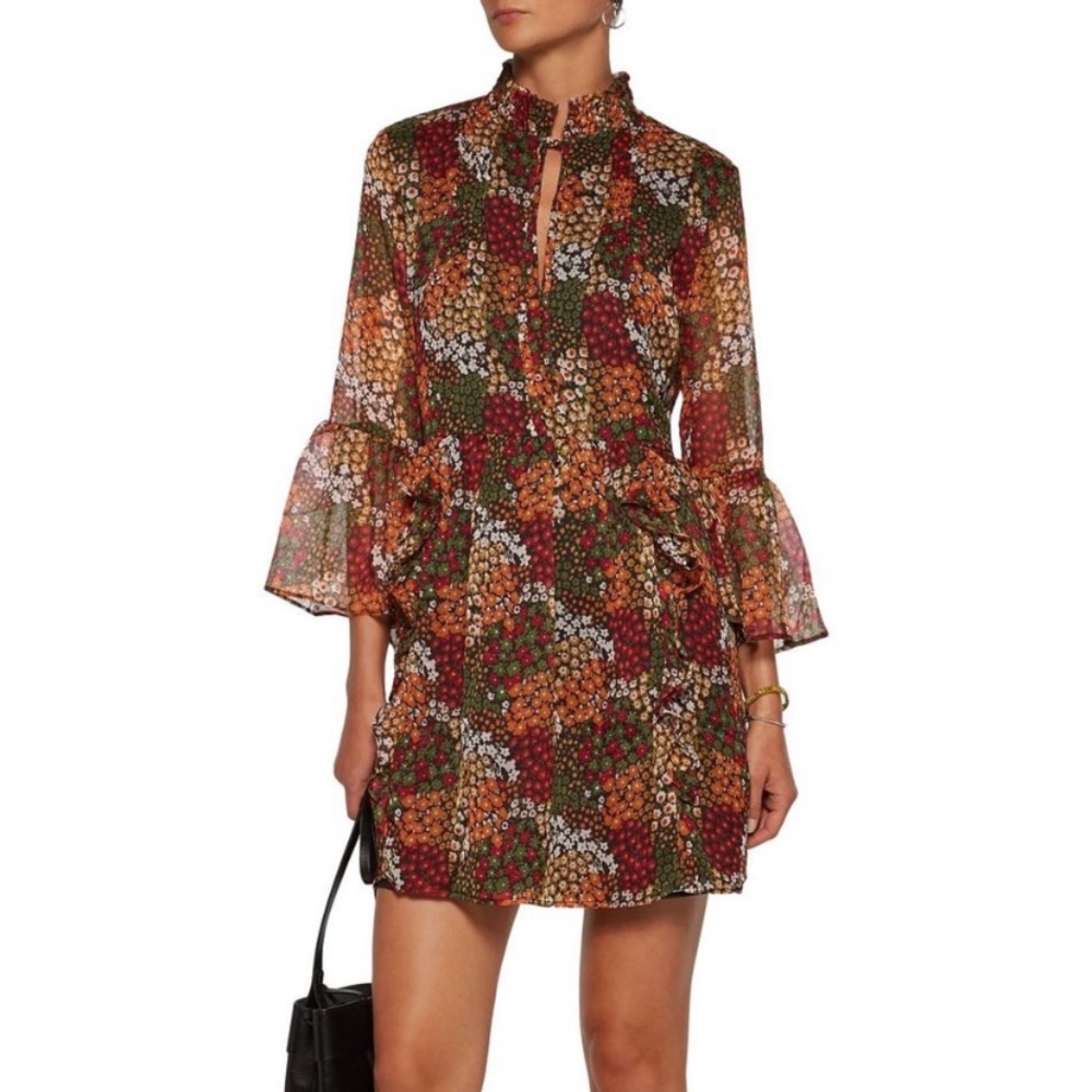 Walter Baker Alonzo Ruffle Dress in Poppy Fields Size 4